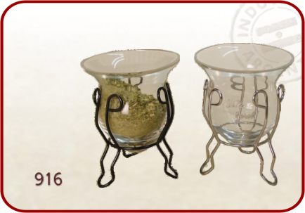 Mate vidrio transparente con pie